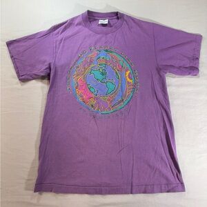 Vintage There's No Planet Like Home T-Shirt Single Stitch Purple St Louis Zoo